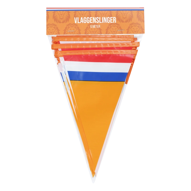 Vlaggenlijn oranje met vlag 10M
