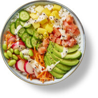 Een afbeelding van AH Gesneden verspakket poke bowl