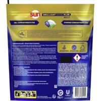 Een afbeelding van Sun Brilliant shine plus vaatwascapsules