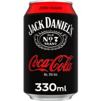 Een afbeelding van Jack Daniels Whiskey & coca cola zero sugar