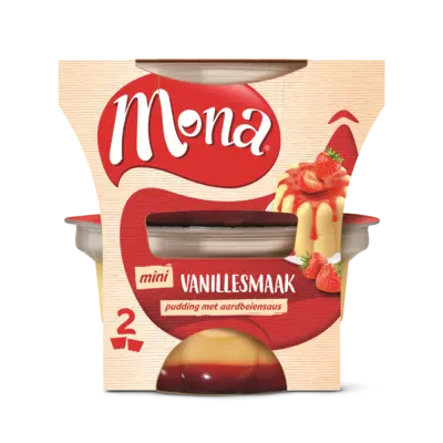 pdp-image-Mona Pudding vanille met aardbeiensaus duo