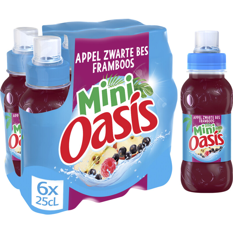 Een afbeelding van Oasis Mini appel bes framboos 6-pack bel
