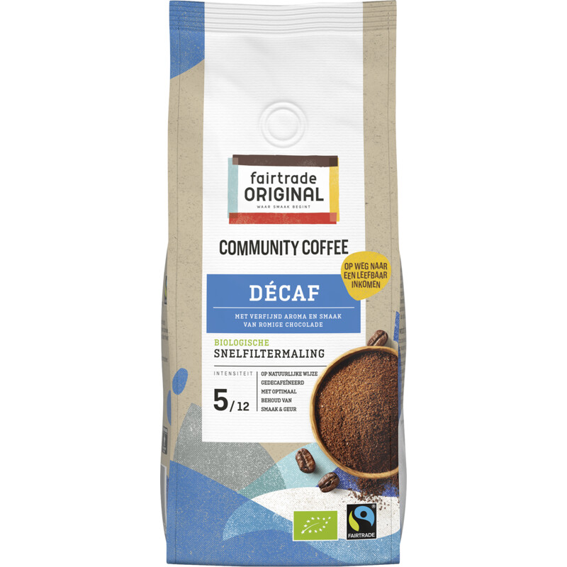 Een afbeelding van Fairtrade Original Community coffee decaf snelfilter