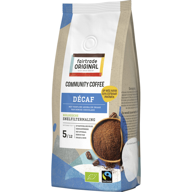 Een afbeelding van Fairtrade Original Community coffee decaf snelfilter