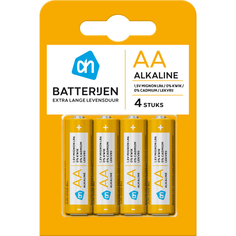 Een afbeelding van AH Alkaline AA batterijen