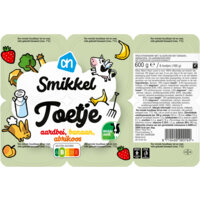 Een afbeelding van AH Smikkeltoetje aardbei banaan abrikoos