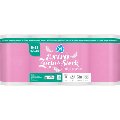 pdp-image-AH Toiletpapier 4-laags 8=12 rollen