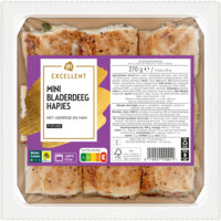 Een afbeelding van AH Excellent Mini bladerdeeghapje asperge ham
