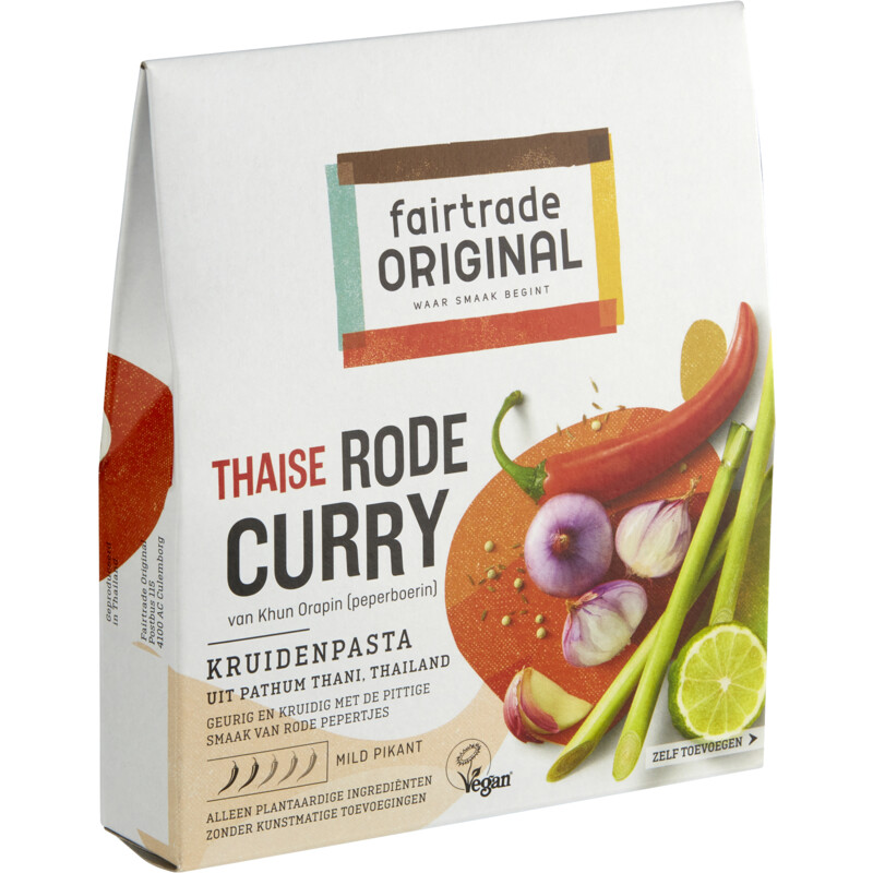Een afbeelding van Fairtrade Original Kruidenpasta rode curry
