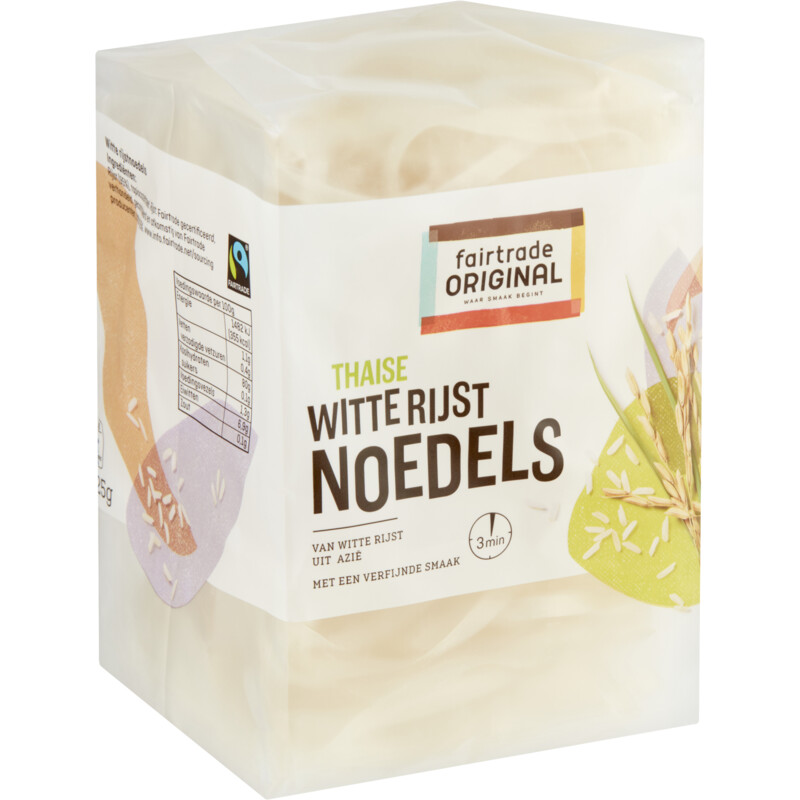 Een afbeelding van Fairtrade Original Thaise rijst noedels witte rijst