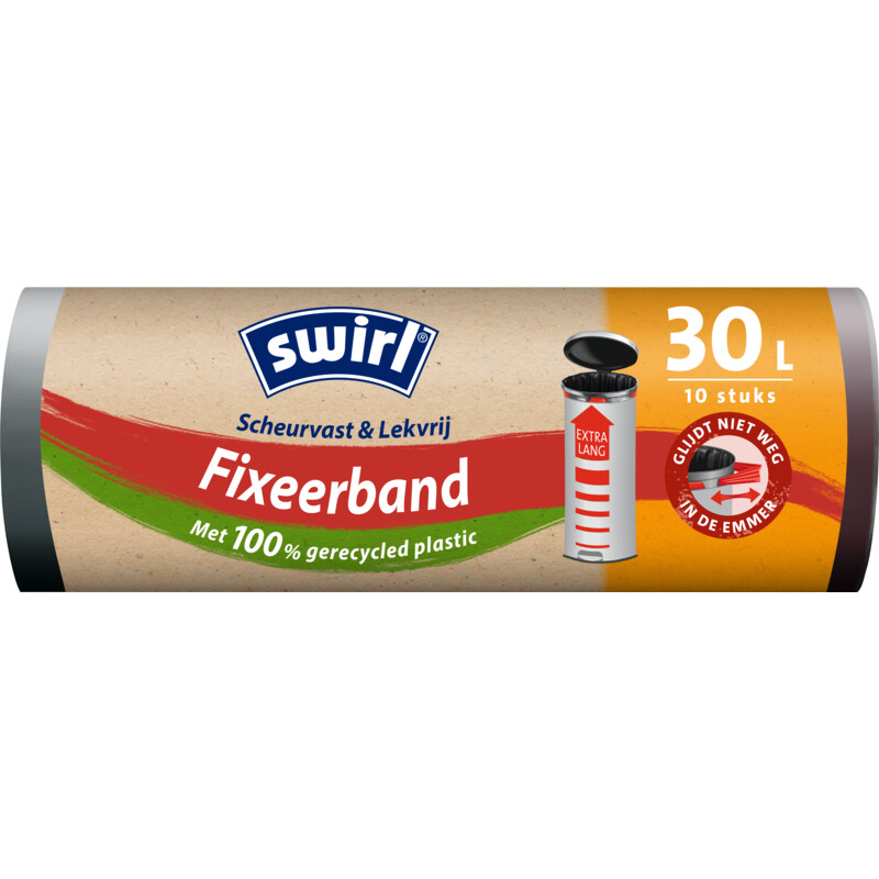 Een afbeelding van Swirl Vuilniszakken met fixeerband 30 liter