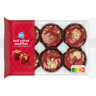 pdp-image-AH Red velvet muffin met crumble topping