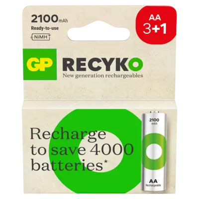 pdp-image-GP Recyko rechargeable AA 2100 mAh