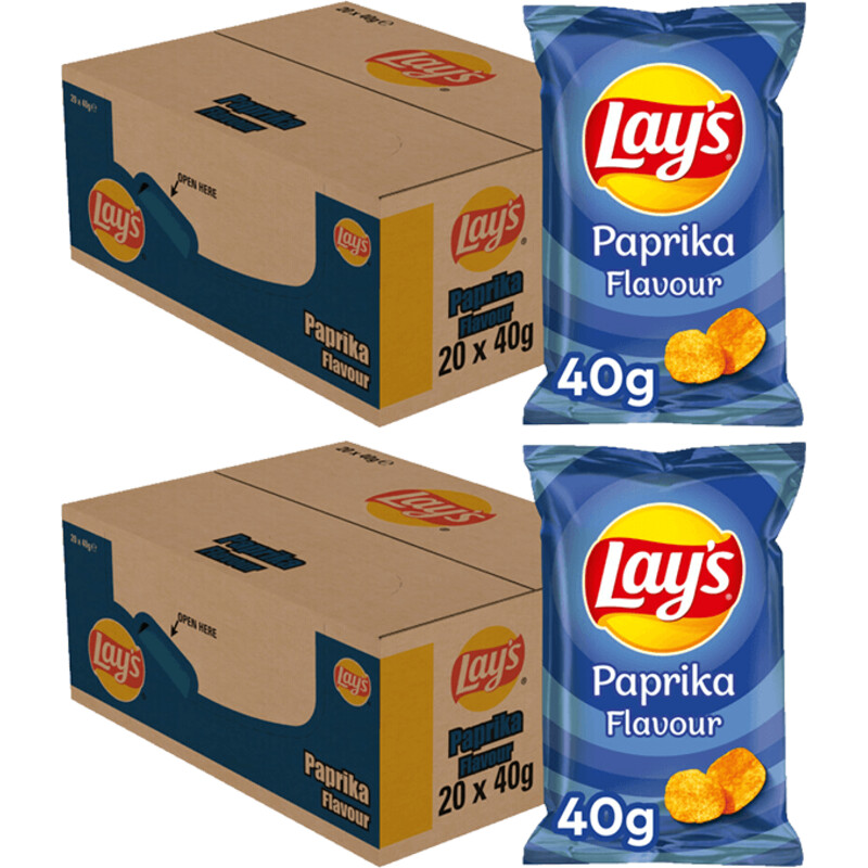 Lay's paprika chips mini zakjes doos bestellen Albert Heijn