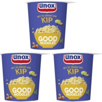 Een afbeelding van Unox Good Noodles Cup Kip 3-pack