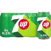 Een afbeelding van 7up Regular blik 6-pack