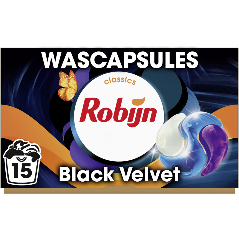Een afbeelding van Robijn 3-in-1 Wascapsules black velvet