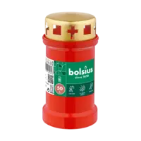 Bolsius Herdenkingslicht met deksel rood