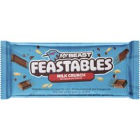 Een afbeelding van MrBeast Feastables milk crunch chocolate
