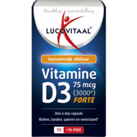 Een afbeelding van Lucovitaal D3 75mcg forte vitamine capsules