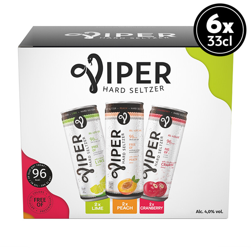 Een afbeelding van Viper Hard seltzer variety 6-pack