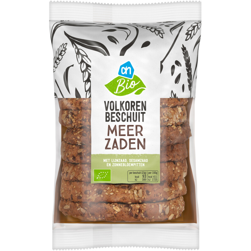 Een afbeelding van AH Biologisch Volkoren beschuit meerzaden