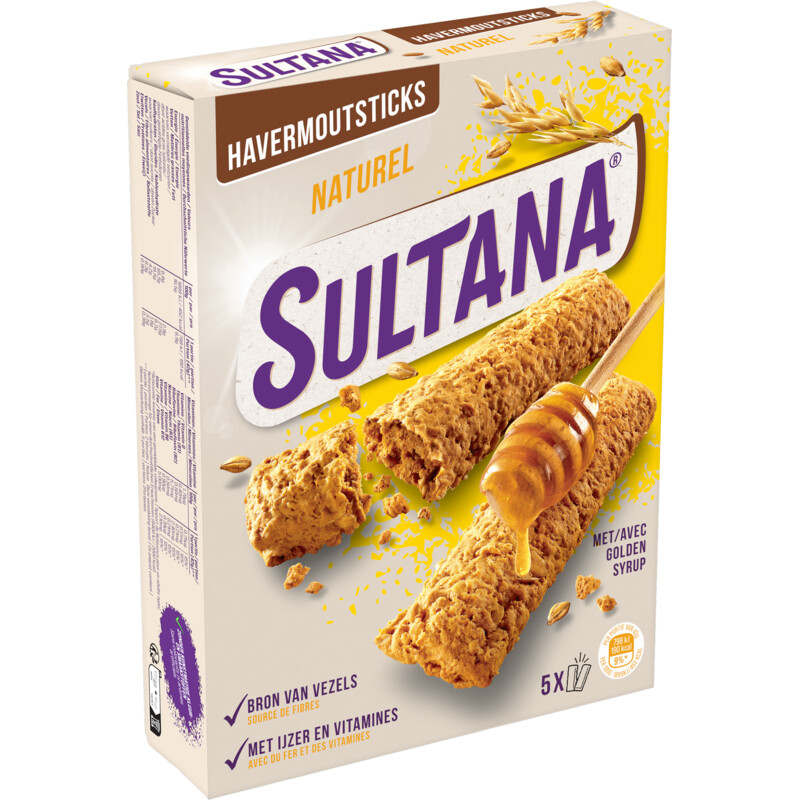 Een afbeelding van Sultana Havermoutsticks naturel