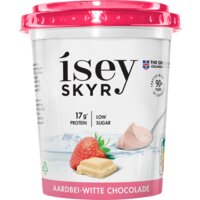 Een afbeelding van Isey Skyr aardbei witte chocolade
