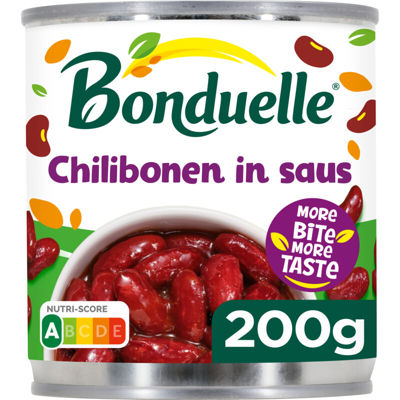 Een afbeelding van Bonduelle Chilibonen in saus