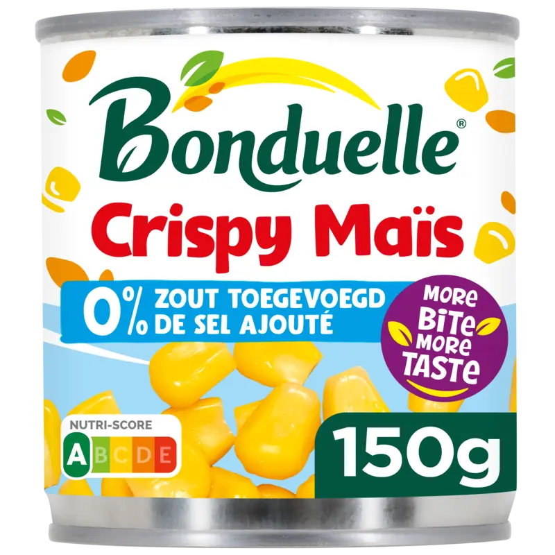 Bonduelle Crispy mais 0% zout toegevoegd