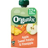 Organix Knijpfruit appel, zoete aardappel 12m+