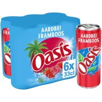 Een afbeelding van Oasis Aardbei framboos 6-pack