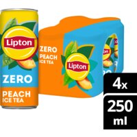 Een afbeelding van Lipton Ice tea peach zero sugar 4-pack