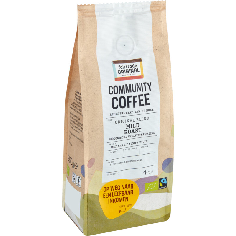 Een afbeelding van Fairtrade Original Community coffee mild roast snelfilter