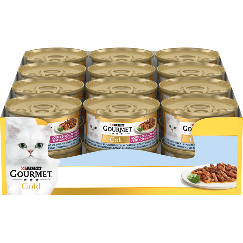 Een afbeelding van Gourmet Gold luxe mix met zeevis & spinazie