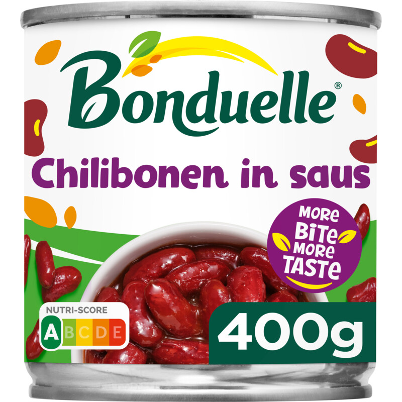 Een afbeelding van Bonduelle Chilibonen in saus