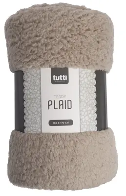 pdp-image-Tutti home Plaid teddy licht taupe 130x170cm