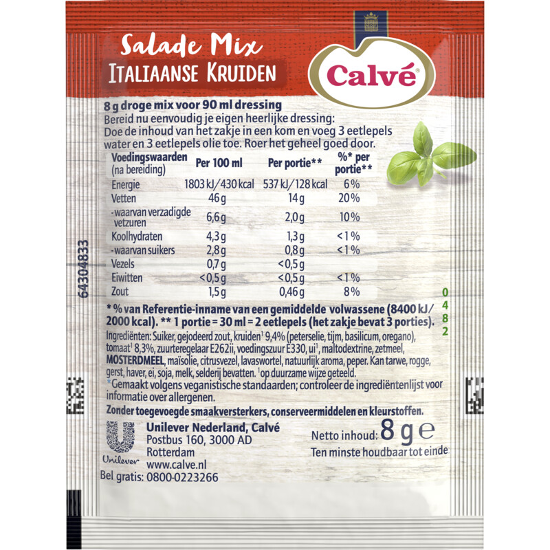 Een afbeelding van Calvé Salademix Italiaanse kruiden 3-pack