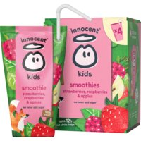 Een afbeelding van innocent Kids strawberry raspberry 4-pack