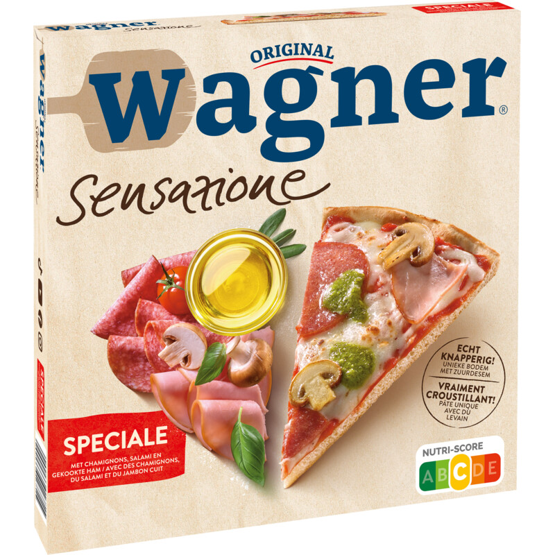 Een afbeelding van Wagner Sensazione pizza speciale salami ham