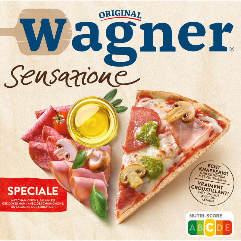 Een afbeelding van Wagner Sensazione pizza speciale salami ham