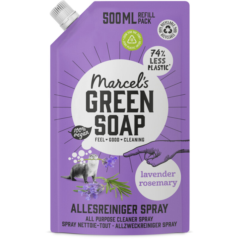 Een afbeelding van Marcel's Green Soap Allesreiniger lavendel navulling