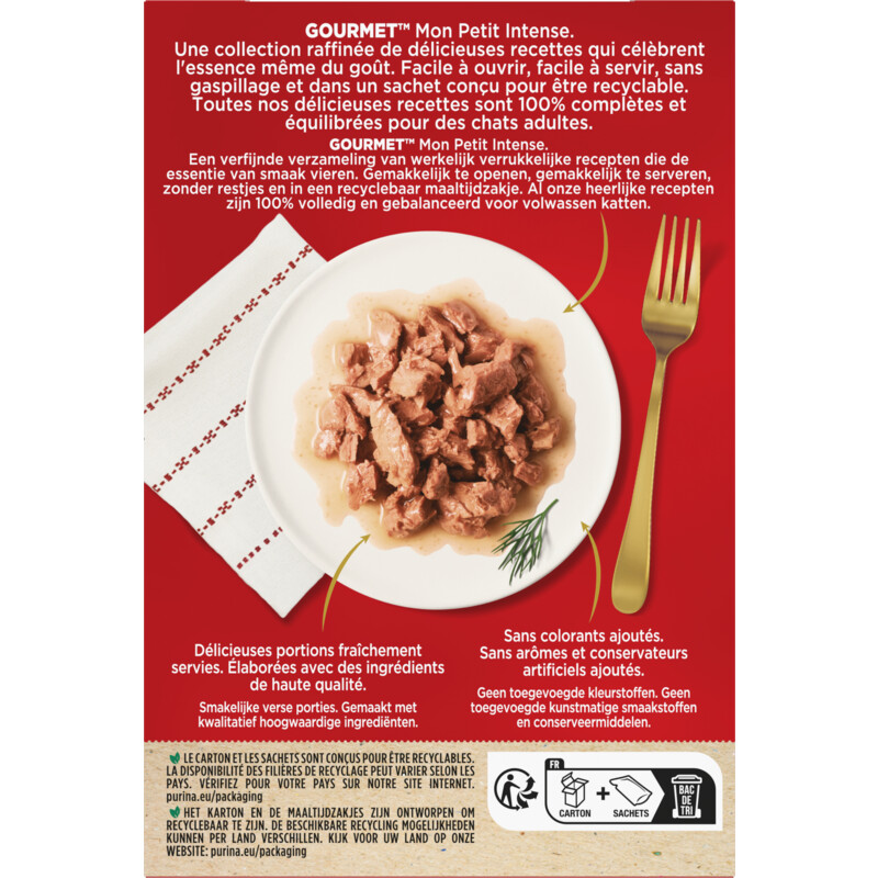 Een afbeelding van Gourmet Mon petit intense met kip eend kalkoen