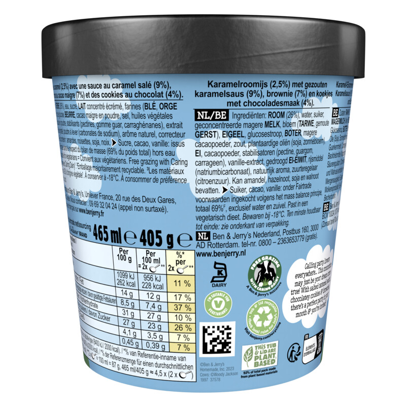 Een afbeelding van Ben & Jerry's Caramel brownie party
