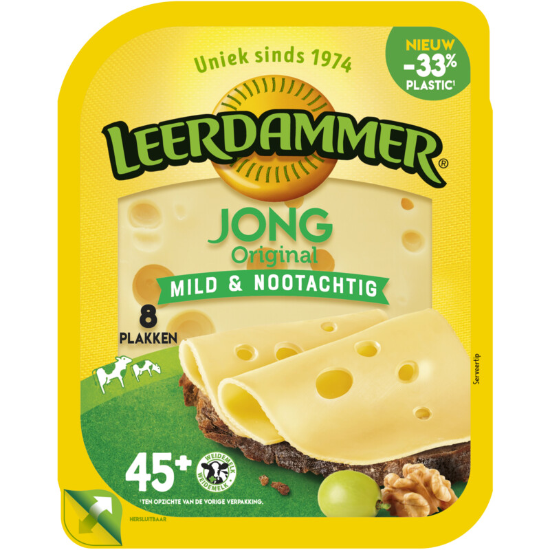 Een afbeelding van Leerdammer Original jong 45+ plakken