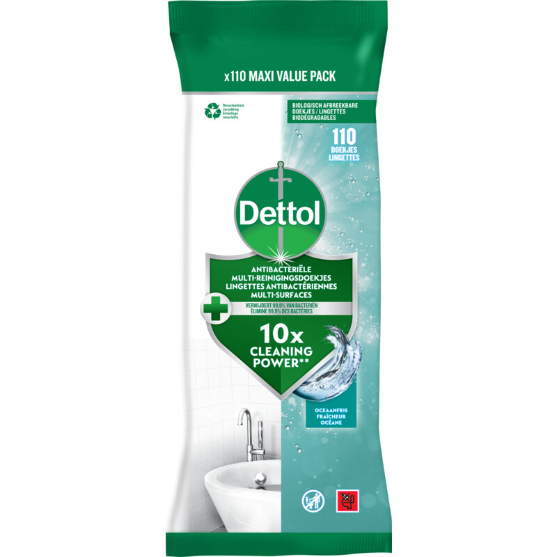 Een afbeelding van Dettol Schoonmaakdoekjes oceaanfris