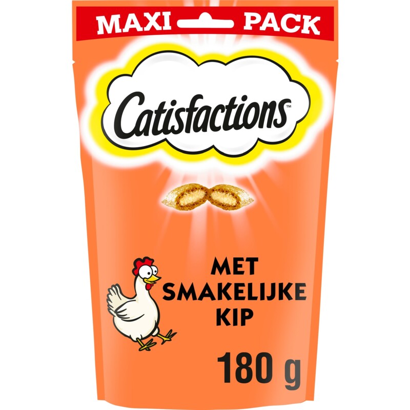Een afbeelding van Catisfactions Kattensnack kip maxipack snack