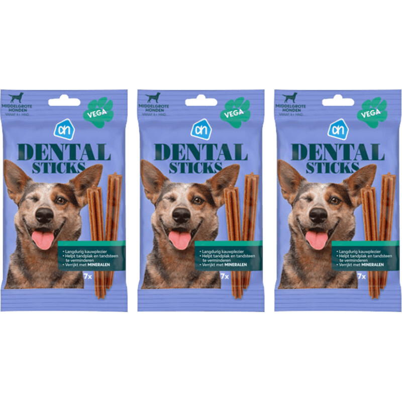 Een afbeelding van AH Dental sticks middelgrote hond 3-pack
