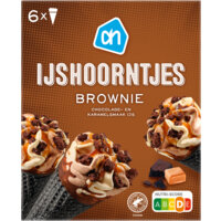 Een afbeelding van AH IJshoorntjes brownie