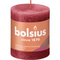 Een afbeelding van Bolsius Rustieke kaars 8cm rood